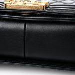 Caviar Medium Boy Logo Top Handle Flap Black - Image 6