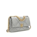 Lambskin Quilted Medium Chanel 19 Flap Dark Grey - Image 2