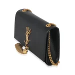 Saint Laurent Black Smooth Leather Small Kate Tassel Bag - Image 2