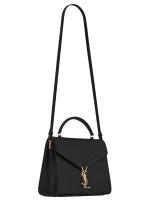 Cassandra Medium Top Handle Bag in Grain de Poudre Embossed Leather - Image 3