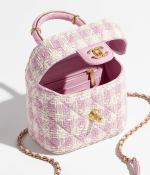 SMALL VANITY CASE-Pink & Ecru - Image 4