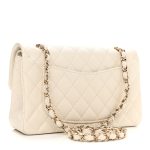 Caviar quilted Medium Double clamshell off-white - Image 2