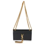 Saint Laurent Black Smooth Leather Small Kate Tassel Bag - Image 4