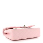 Caviar Quilted Medium Double Flap Light Pink - Image 4