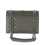 Saint Laurent Grey Grain De Poudre Medium Envelope In Mix Flap Bag - Image 3