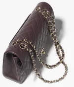 Grained Shiny Calfskin & Gold-Tone Metal - Image 4