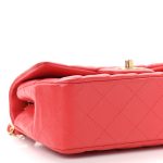 Lambskin Quilted Mini Rectangular Flap Red - Image 5