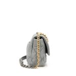 Lambskin Quilted Medium Chanel 19 Flap Dark Grey - Image 4
