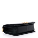 Caviar Medium Boy Logo Top Handle Flap Black - Image 4