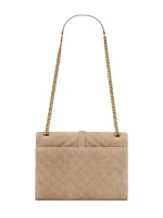 Envelope Medium Chain Bag in Mix Matelasse Corduroy in Greyish Brown - Image 6
