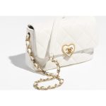 Lambskin-SMALL FLAP BAG-White - Image 2