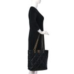Lambskin Quilted Chanel 19 Shopping Bag Black - Image 2