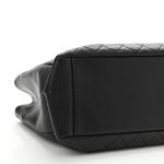Caviar Quilted Grand Shopping Tote GST Black - Gold chain - Image 8
