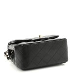 Lambskin Quilted Mini Square Flap Bag Black - Image 4