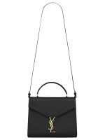 Cassandra Medium Top Handle Bag in Grain de Poudre Embossed Leather - Image 2