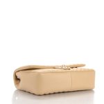 Lambskin Medium Surpique Chevron Single Flap Light Beige - Image 4