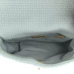 Tweed Mixed Fibers Quilted Medium Chanel 19 Flap Light Green - Image 6