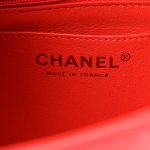 Lambskin Quilted Mini Rectangular Flap Red - Image 11