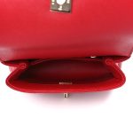 Caviar Quilted Lizard Embossed Extra Mini Coco Handle Flap Red - Image 5