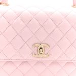 Caviar Quilted Small Coco Handle Flap Light Pink - Image 4