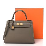 Epsom Kelly Sellier 28 Etoupe (Golden Lock) - Image 8