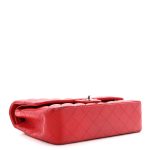 Lambskin Quilted Medium Double Flap Red - Image 4