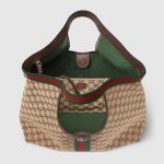 Gucci Giglio Large Tote Bag Beige & Brown GG Canvas - Image 8