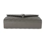 Saint Laurent Grey Grain De Poudre Medium Envelope In Mix Flap Bag - Image 5