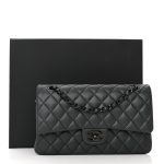 Lambskin Quilted Medium Double Flap So Black - Image 6