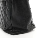 Caviar Quilted Grand Shopping Tote GST Black - Gold chain - Image 6