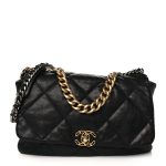Lambskin Quilted Maxi Chanel 19 Flap Black