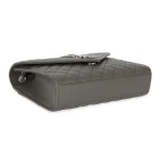 Saint Laurent Grey Grain De Poudre Medium Envelope In Mix Flap Bag - Image 6