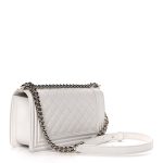 White / Nude Quilted Caviar Medium - Image 3