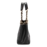 Caviar Quilted Grand Shopping Tote GST Black - Gold chain - Image 5