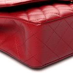 Caviar Quilted Medium Double Flap Red - Image 4