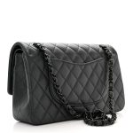 Lambskin Quilted Medium Double Flap So Black - Image 3