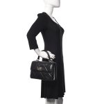 Lambskin Quilted Small Trendy CC Dual Handle Flap Bag Black - Image 2