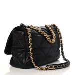 Lambskin Quilted Maxi Chanel 19 Flap Black - Image 3