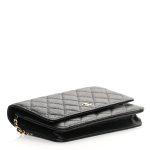 Caviar Quilted Wallet On Chain WOC Black - Image 4
