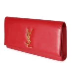 Saint Laurent Red Smooth Calfskin Cassandre Clutch - Image 2