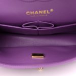 Lambskin Quilted Small Double Flap Purple - Image 5