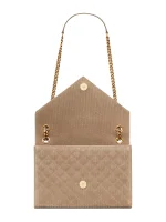 Envelope Medium Chain Bag in Mix Matelasse Corduroy in Greyish Brown - Image 4