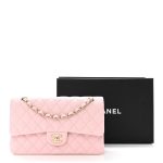 Caviar Quilted Medium Double Flap Light Pink - Image 5