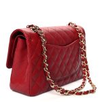 Caviar Quilted Medium Double Flap Red - Image 2