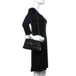 Caviar Lizard Embossed Quilted Mini Coco Handle Flap Black - Image 2
