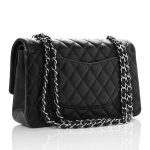 Lambskin Quilted Medium Double Flap Black - Image 2