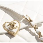 Lambskin-SMALL FLAP BAG-White - Image 3