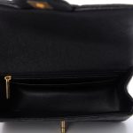 Caviar Quilted Mini Top Handle Rectangular Flap Black - Image 7