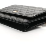 Caviar Quilted Wallet On Chain WOC Black - Image 6