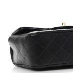 Lambskin Quilted Mini Top Handle Rectangular Flap Black - Image 3